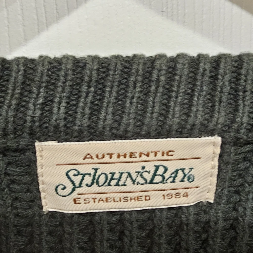 Vintage Aunthentic St. John's Bay Est. 1984 Men's Green Crewneck Sweater--XXL - Picture 6 of 8